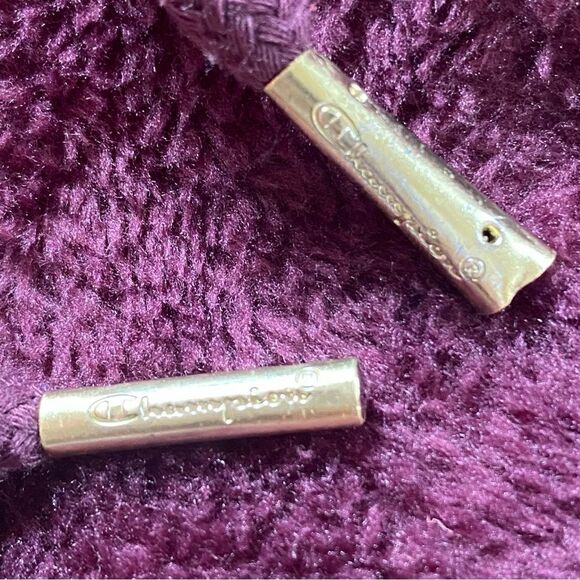 Champion Super Fleece Faux Fur Cropped Cut Off Po Hood-Felt C Sweatshirt - Picture 12 of 14